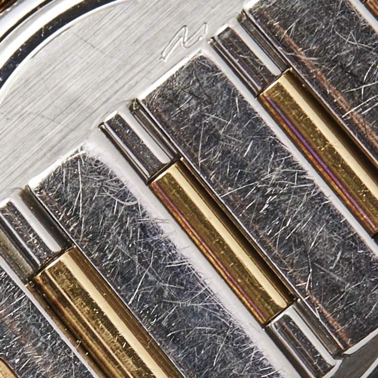 Pre Owned Omega Mother Of Pearl 18K Yellow Gold Stainless Steel My Choice Constellation 1371.71.00 Women's Wristwatch 25.50 mm