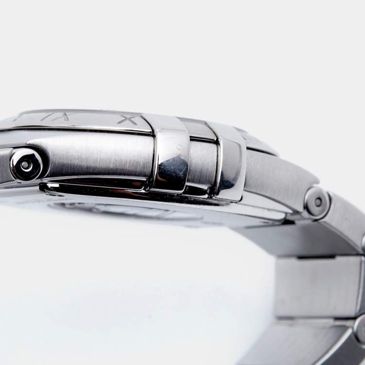 Pre Owned Omega Mother Of Pearl Stainless Steel Diamond Constellation 123.10.27.60.55.001 Women's Wristwatch 27 mm