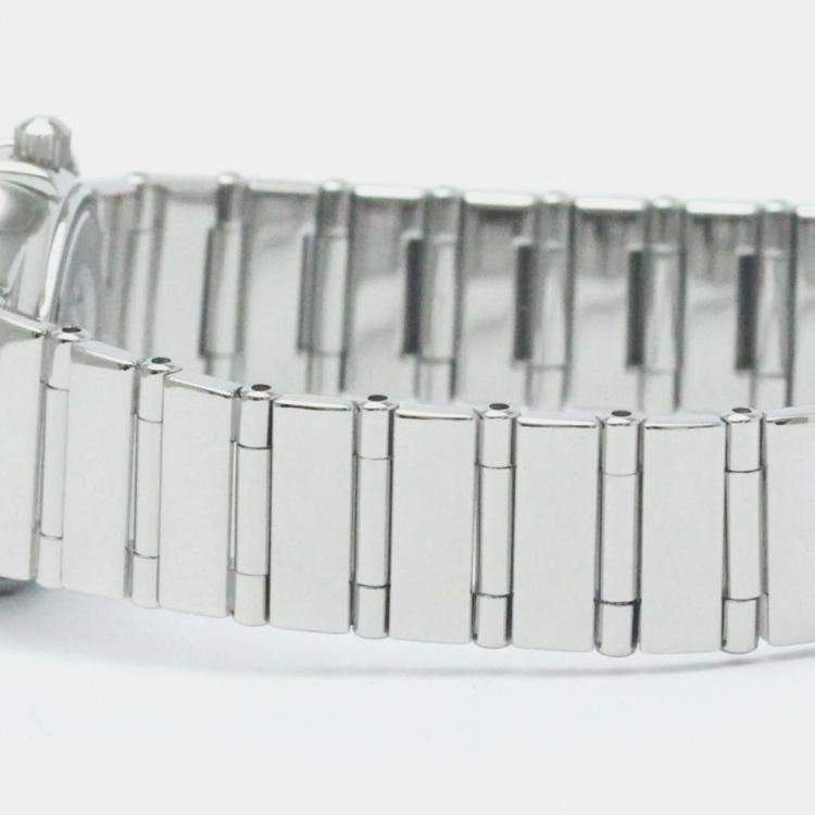 Pre Owned Omega Black Stainless Steel Constellation 1465.51 Quartz Women's Wristwatch 22 mm