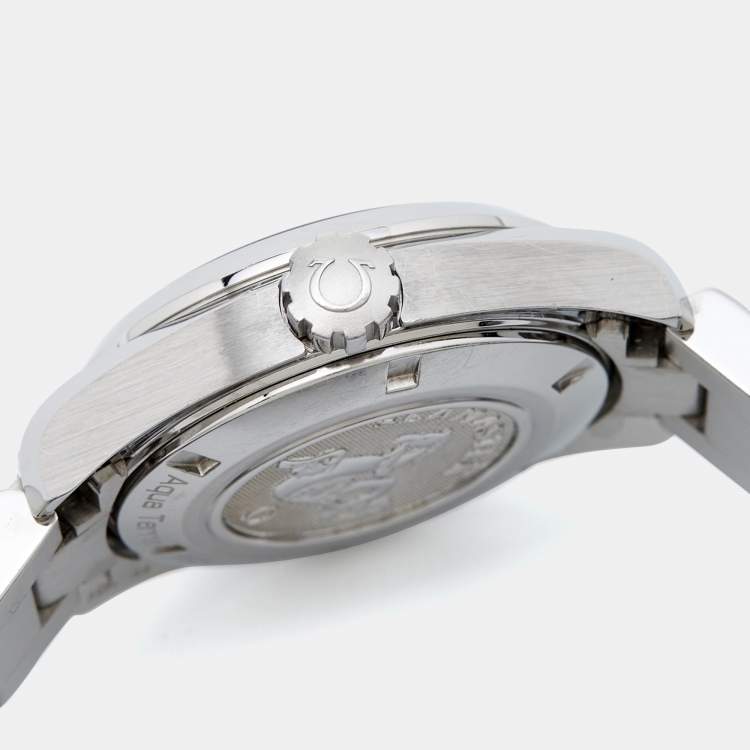 Pre Owned Omega Mother of Pearl Diamond Stainless Steel Seamaster Aqua Terra 231.10.30.60.55.001 Women's Wristwatch 30 mm 