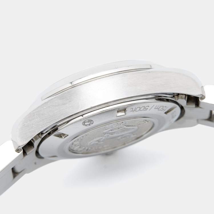 Pre Owned Omega Mother of Pearl Diamond Stainless Steel Seamaster Aqua Terra 231.10.30.60.55.001 Women's Wristwatch 30 mm 