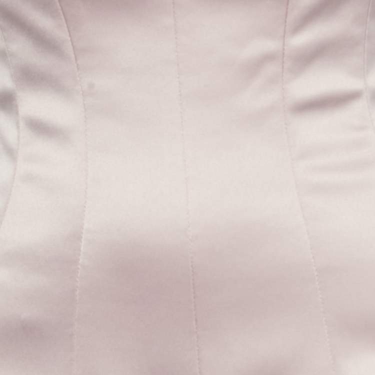 Pre Owned Onori Pink Corset Drop-Waist Satin Aria Dress S