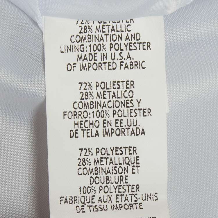 Pre Owned Onyx Nite Silver Guipure Lace Sheath Mini Dress S