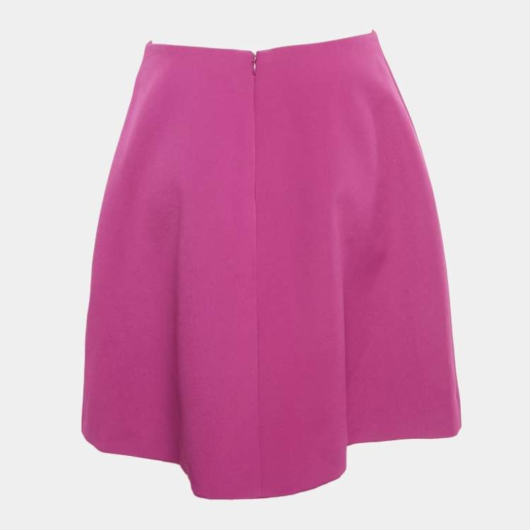 Pre Owned Opening Ceremony Pink Crepe Ruffled Mini Skirt M