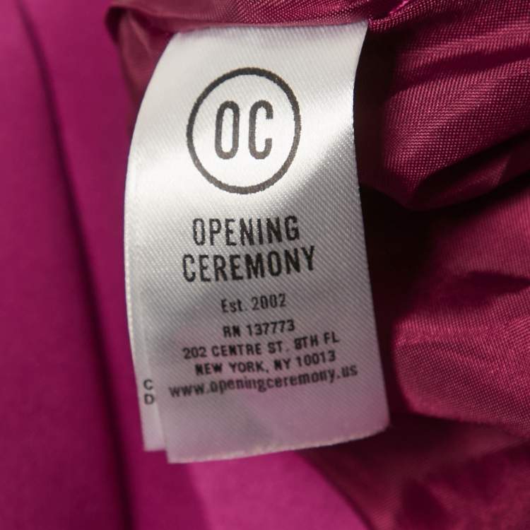 Pre Owned Opening Ceremony Pink Crepe Ruffled Mini Skirt M