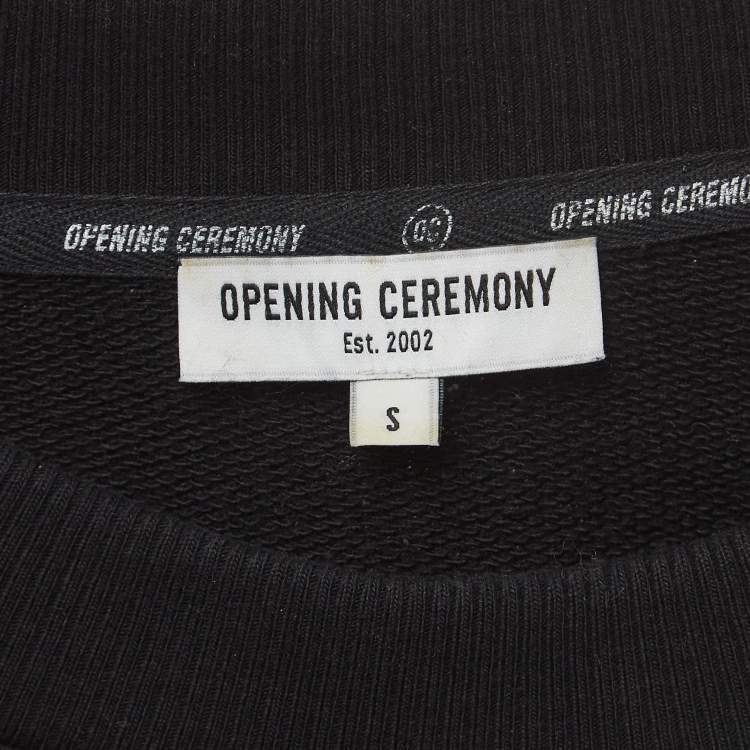 Pre Owned Opening Ceremony  Black Cotton Studded Sweatshirt S