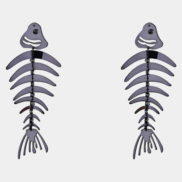 Pre Owned Oscar De La Renta Plastic Earrings