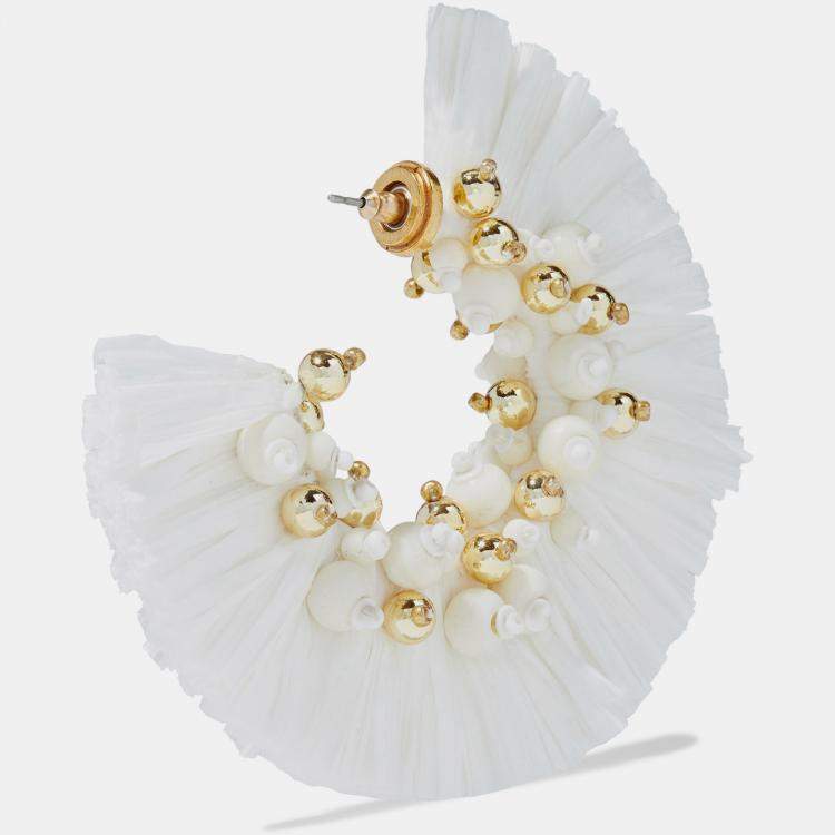 Pre Owned Oscar De La Renta Polyester Earrings