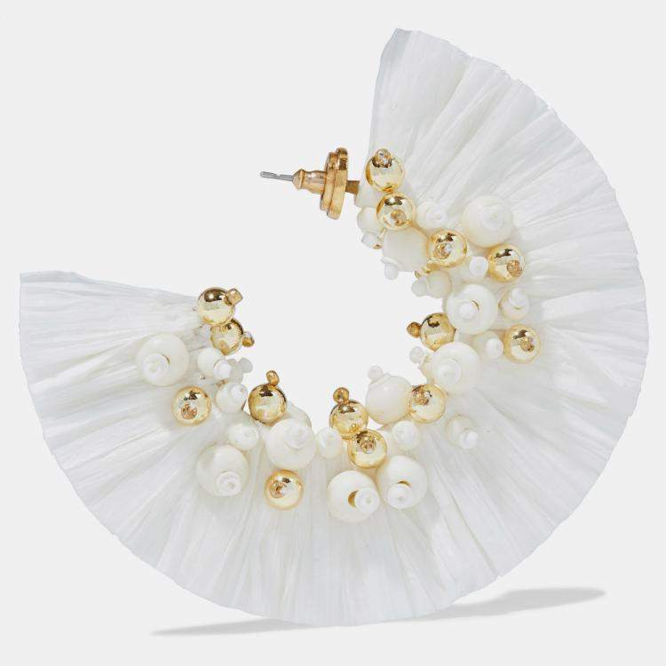 Pre Owned Oscar De La Renta Polyester Earrings