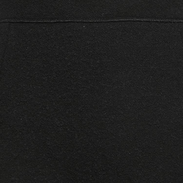Pre Owned Oscar de la Renta Black Wool Blend Pencil Skirt M 