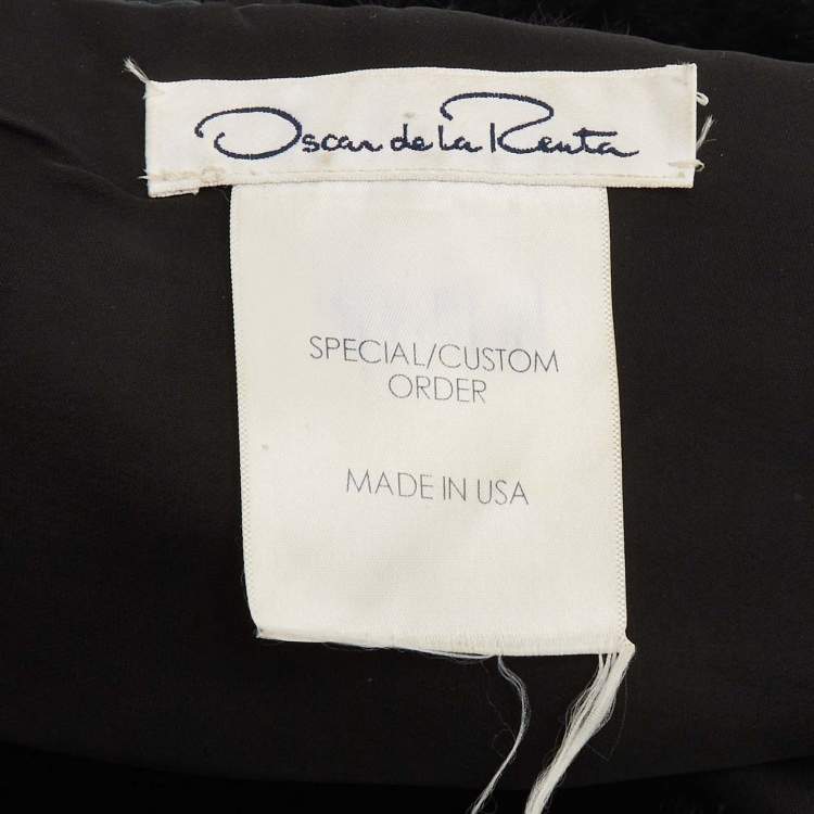 Pre Owned Oscar de la Renta Black Real Fur Custom Made Scarf