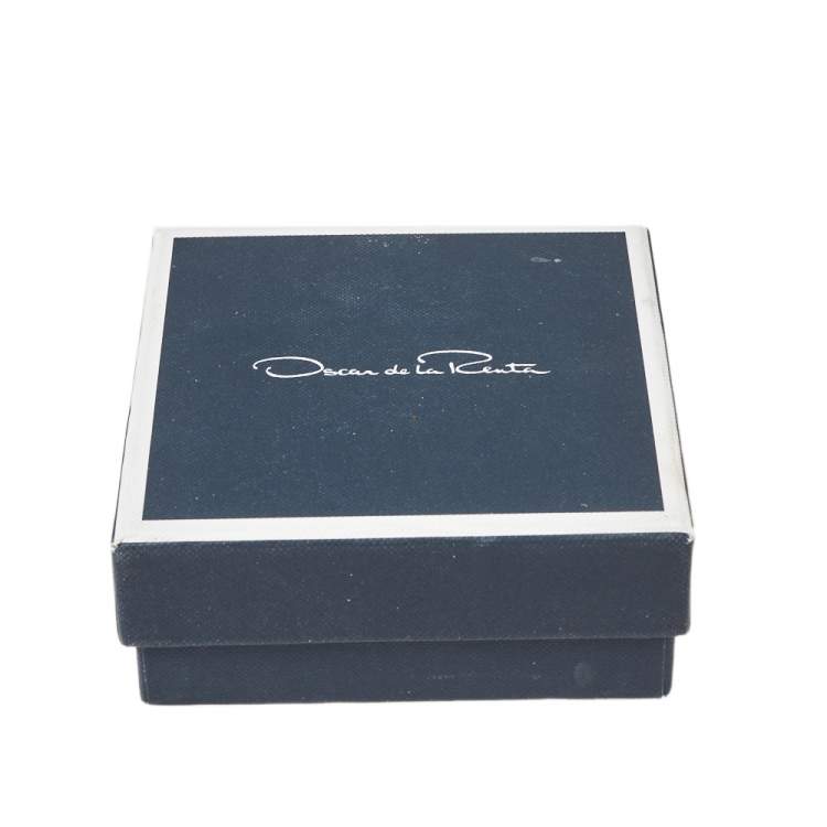 مملوكة مسبقًا Oscar de la Renta Silver Classic Long Beaded Tassel Earrings