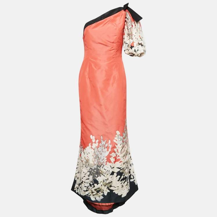 Oscar de la renta orange dress best sale