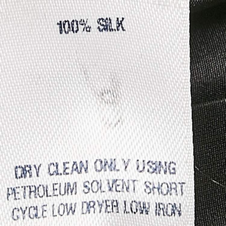 Pre Owned Oscar de la Renta Black Silk Draped Top