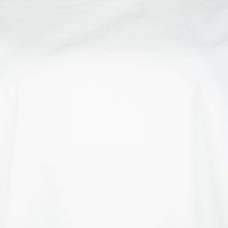 Pre Owned Oscar De La Renta Off White Cotton Puffed Sleeve Blouse XXXL
