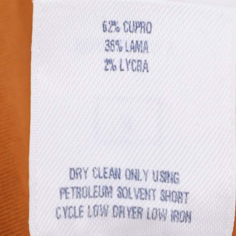 Pre Owned  Oscar de la Renta Brown Cupro Palazzo Pants S