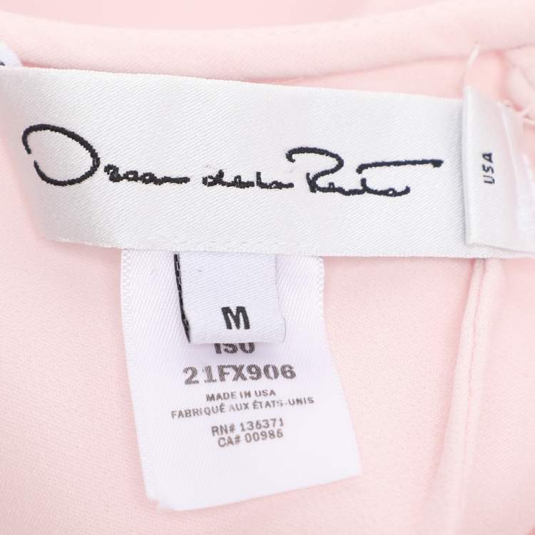 مملوكة مسبقًا Oscar de la Renta Pink Jersey Long Dress M