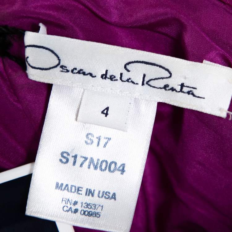Pre Owned Oscar de la Renta Pink Silk Sleeveless Evening Gown S