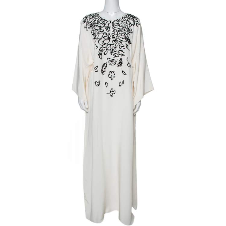 cream kaftan dress