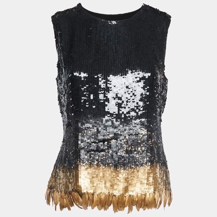 Oscar de la renta 2024 black and gold dress