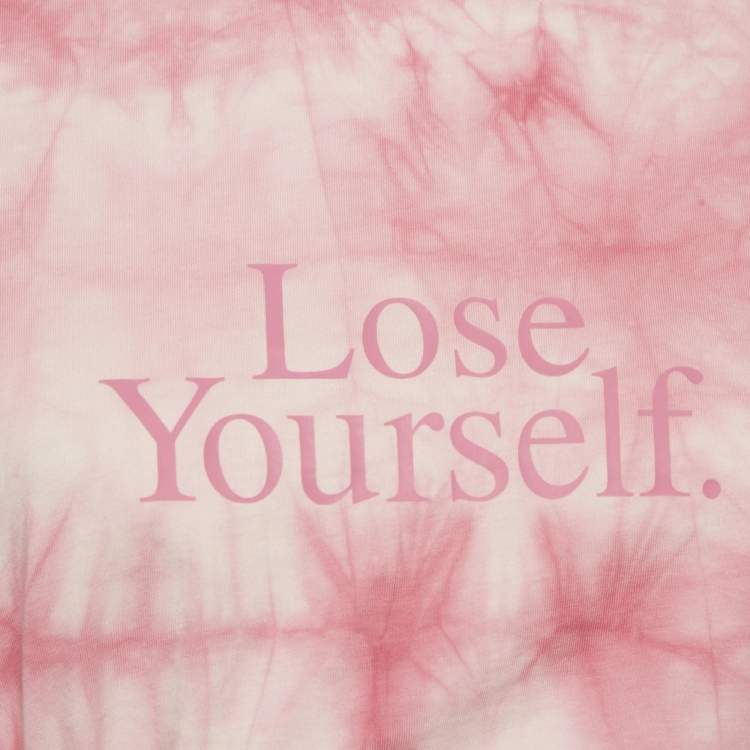 Pre Owned Paco Rabanne Pink Tie-Dye Cotton Asymmetric T-Shirt S