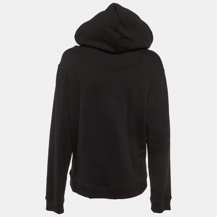 Pre Owned Paco Rabanne Black Cotton Hooded Sweatshirt XL