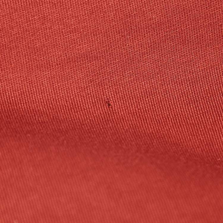 Pre Owned Rabanne Brick Red Cotton Knit Ring Detail Crop Top S