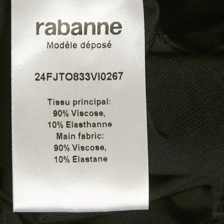Pre Owned Paco Rabanne Black Jersey Drape Top S