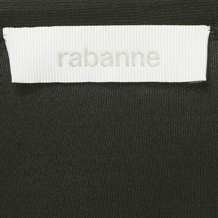 Pre Owned Paco Rabanne Black Jersey Drape Top S