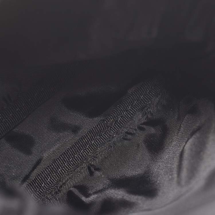 Pre Owned Paco Rabanne Black Nylon Logo Crossbody Bag