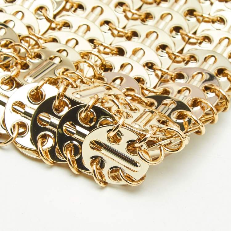 Pre Owned Paco Rabanne Gold Chain Link Metal Mini Crossbody Bag