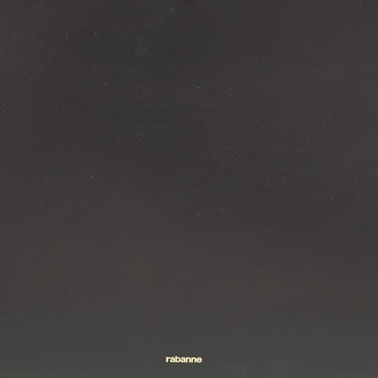 Pre Owned Paco Rabanne Ring Large Black Leather Shoulder Bag