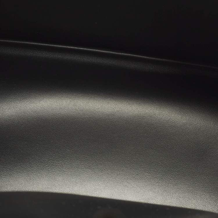 Pre Owned Paco Rabanne Ring Large Black Leather Shoulder Bag