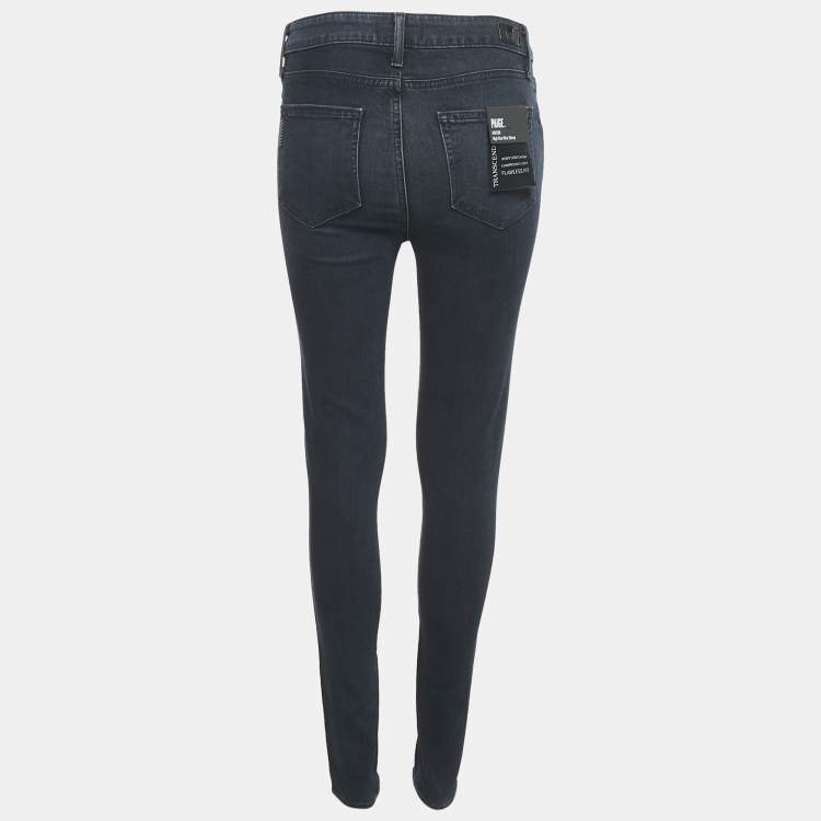 مملوكة مسبقًا Paige Navy Blue Denim Hoxton Ultra Skinny Jeans M Waist 28"