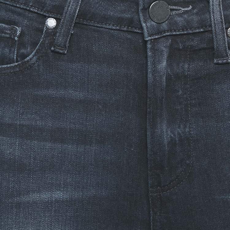 مملوكة مسبقًا Paige Navy Blue Denim Hoxton Ultra Skinny Jeans M Waist 28"