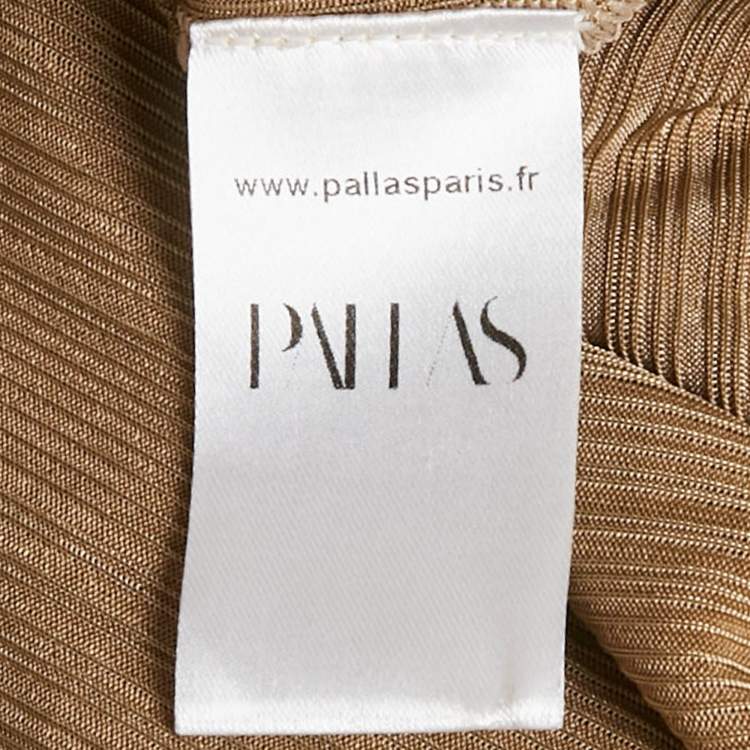 Pre Owned Pallas Metallic Lurex Knit Turtleneck Pullover S