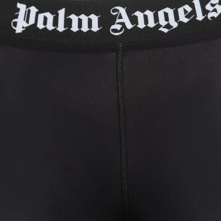 Pre Owned Palm Angels Black Classic Logo Printed Knit Leggings XS