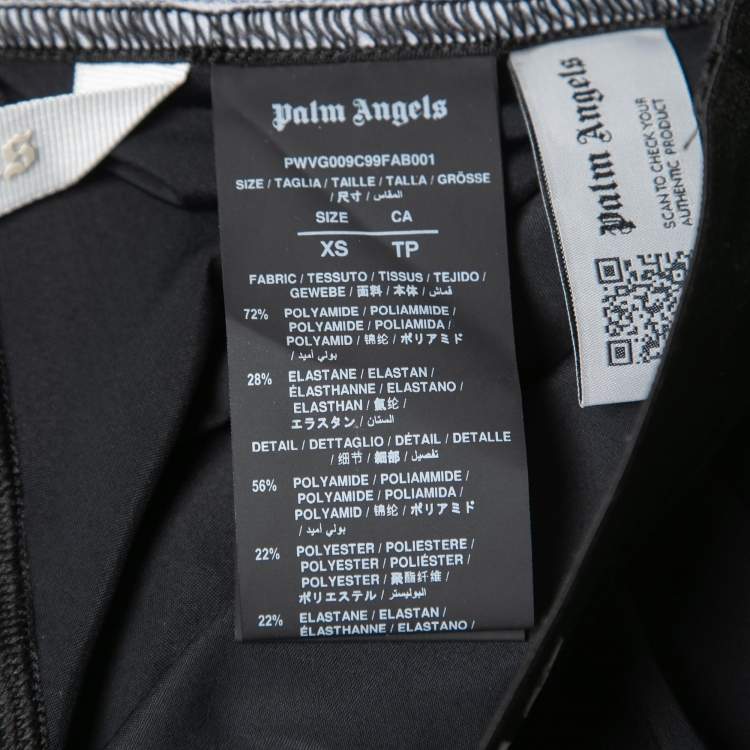 Pre Owned Palm Angels Black Classic Logo Printed Knit Leggings XS