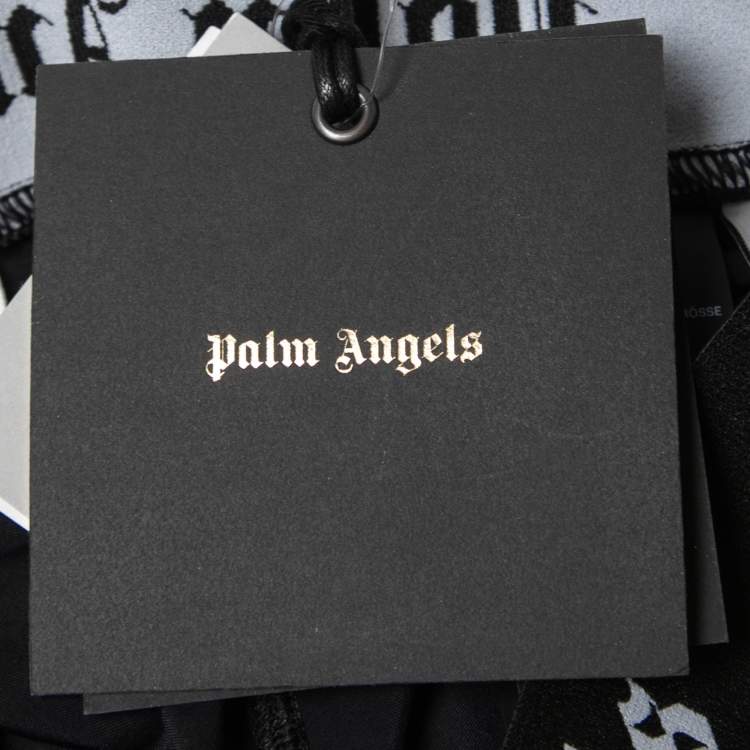 Pre Owned Palm Angels Black Classic Logo Printed Knit Leggings XS