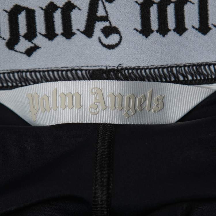 Pre Owned Palm Angels Black Classic Logo Printed Knit Leggings XS