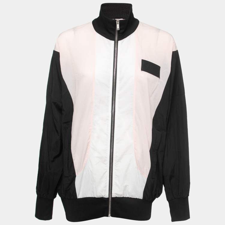 Palm Angels Black/Pink Colorblock Nylon Track Jacket S Palm Angels