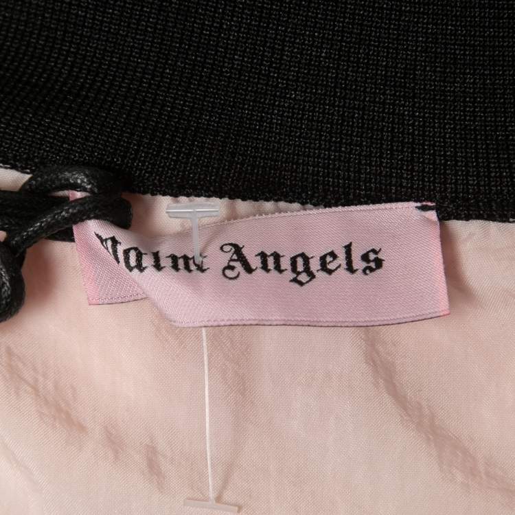 Pre Owned Palm Angels Black/Pink Colorblock Nylon Track Jacket S