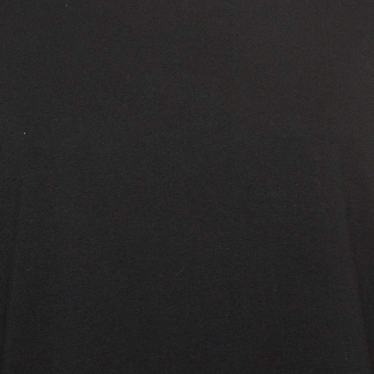 Pre Owned Palm Angels Black Logo Print Cotton Oversized T-Shirt L