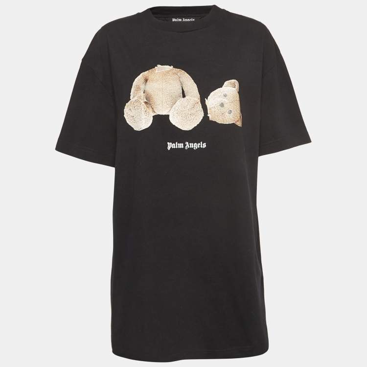 Pre Owned Palm Angels Black Pa Bear Cotton Classic T-Shirt XL