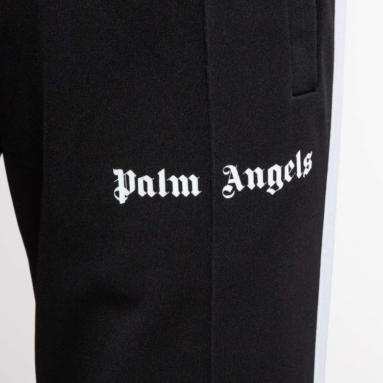 مملوكة مسبقًا Palm Angels Black Logo Print Jersey Classic Slim Track Pants L