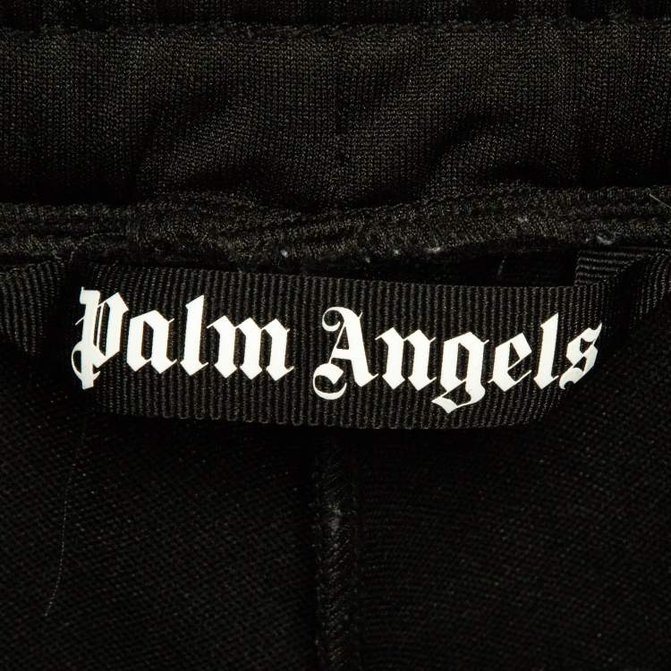 مملوكة مسبقًا Palm Angels Black Logo Print Jersey Classic Slim Track Pants L