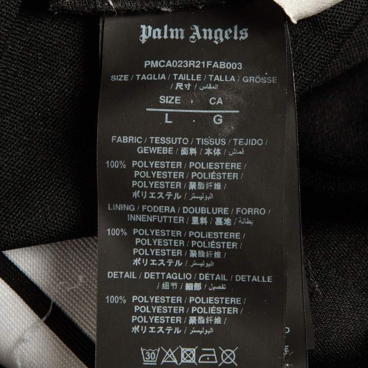 مملوكة مسبقًا Palm Angels Black Logo Print Jersey Classic Slim Track Pants L