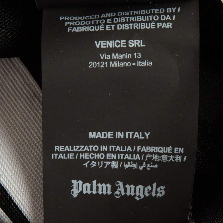 مملوكة مسبقًا Palm Angels Black Logo Print Jersey Classic Slim Track Pants L