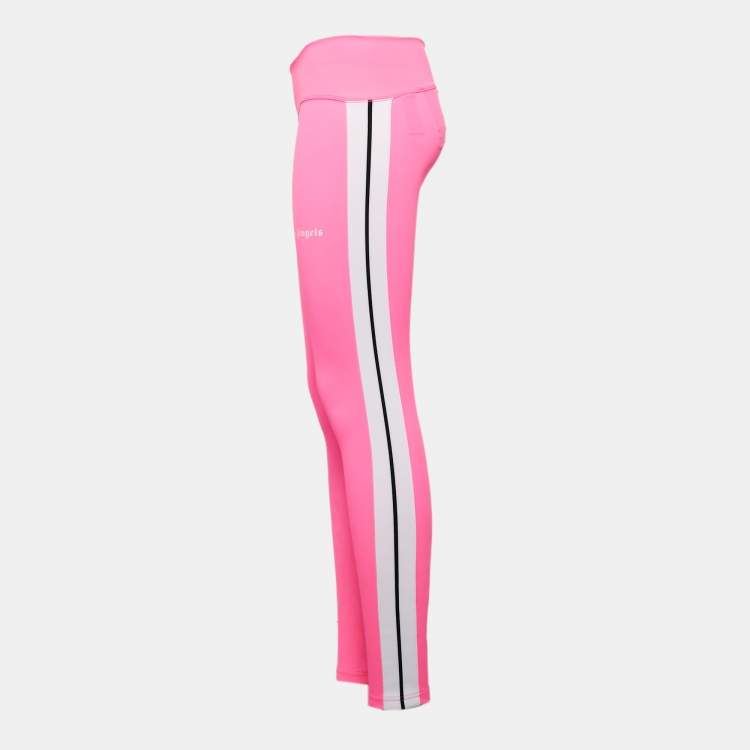 Pre Owned Palm Angels Fuchsia Pink Jersey Palm Cut-Out Detail Track Leggings S