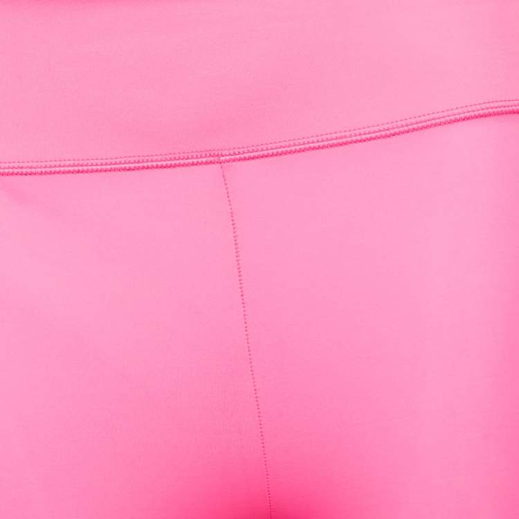 Pre Owned Palm Angels Fuchsia Pink Jersey Palm Cut-Out Detail Track Leggings S